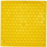 Honeycomb Design Emat Enrichment Licking Mat - Yellow - Larg