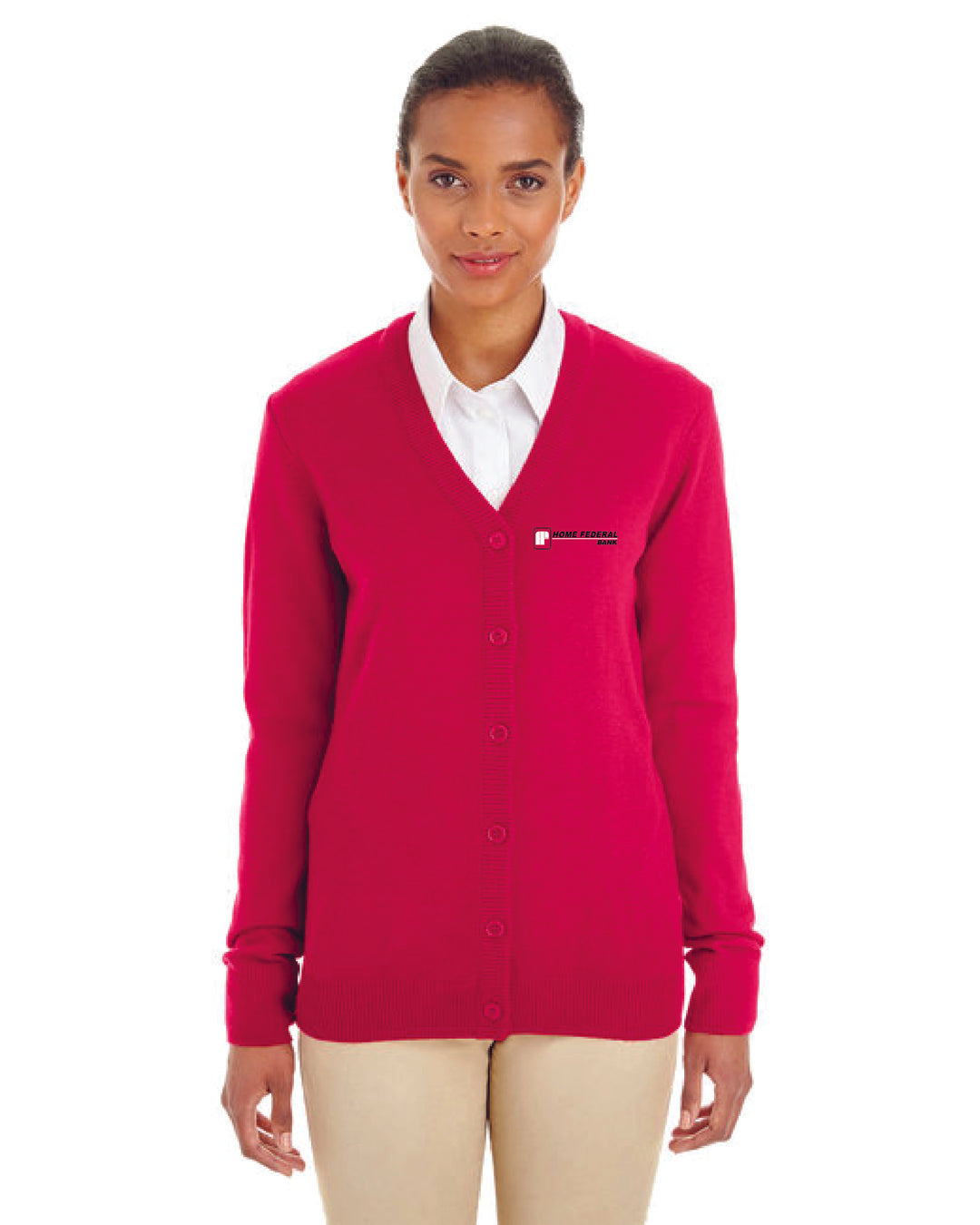 Home Federal Ladies V-neck Cardigan