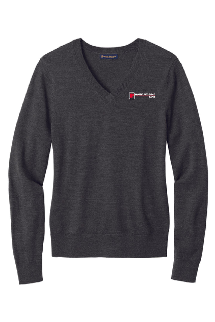 Home Federal Women's Merino V-neck Sweater