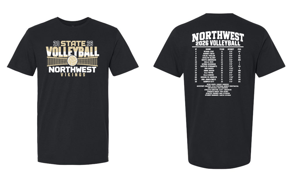 GINW State Volleyball T-shirt