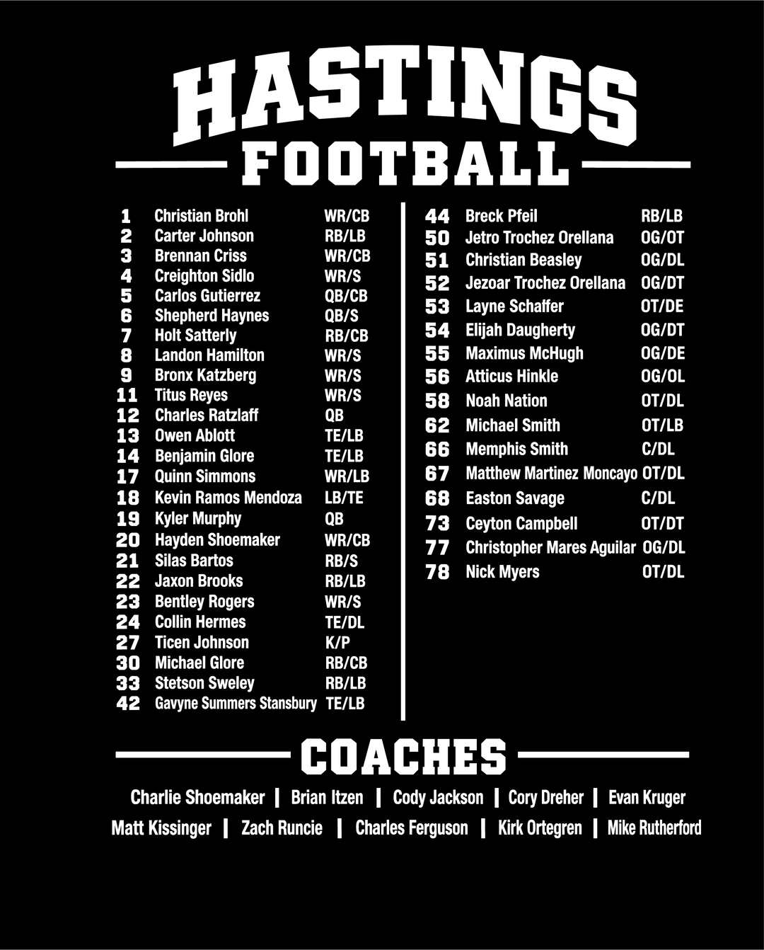 Hastings Tigers Football Playoff Hoodie