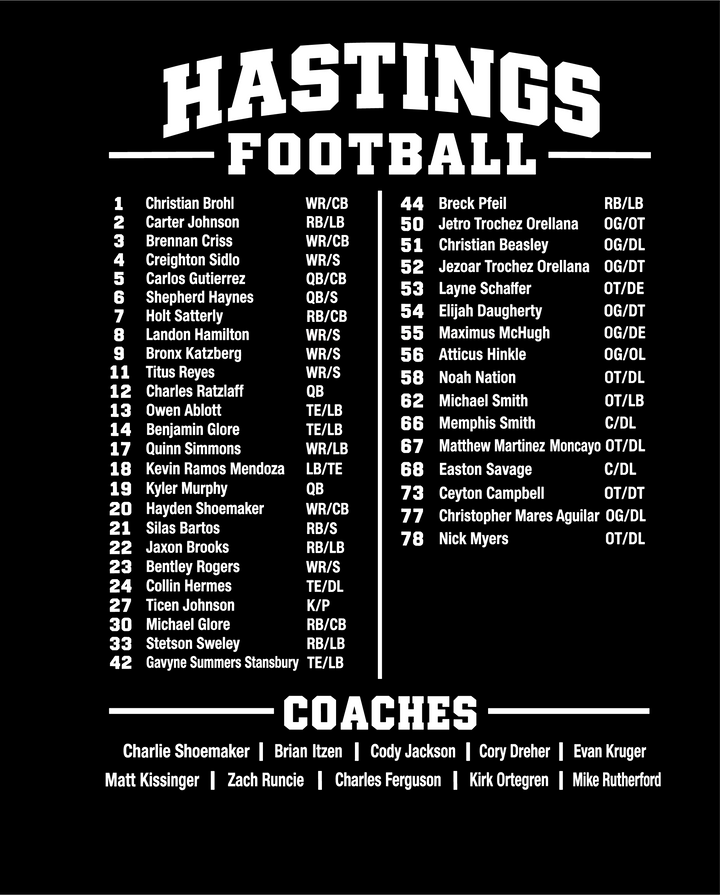 Hastings Tigers Football Playoff Hoodie