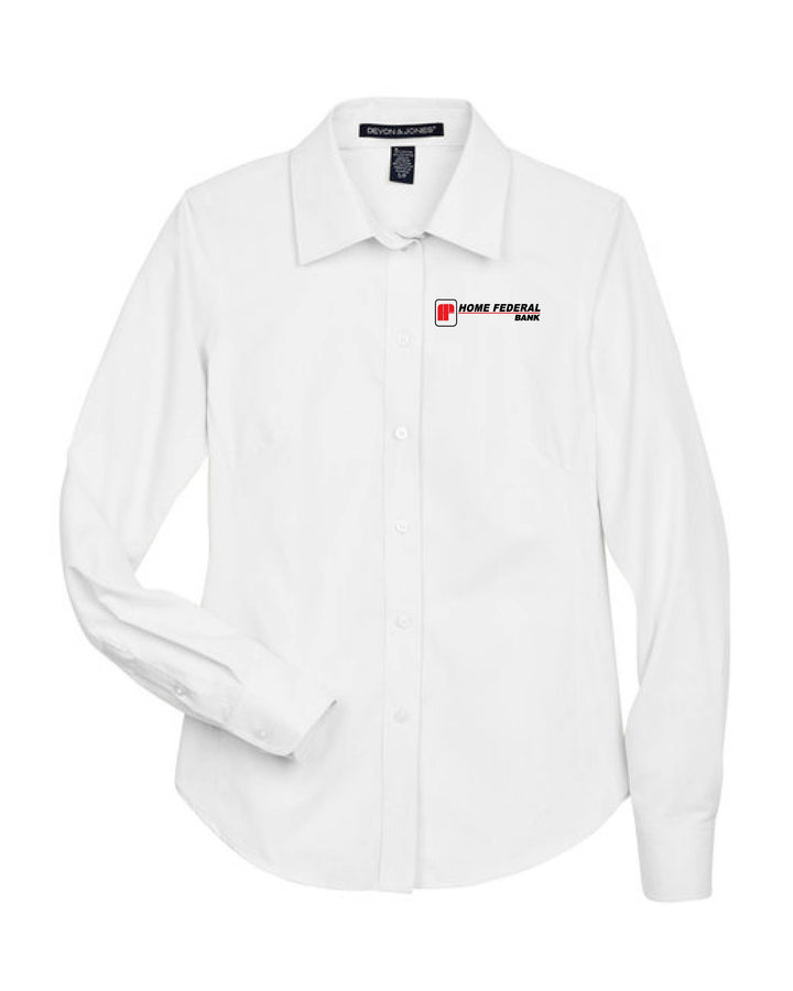 Home Federal Women's Solid Oxford Woven Shirt