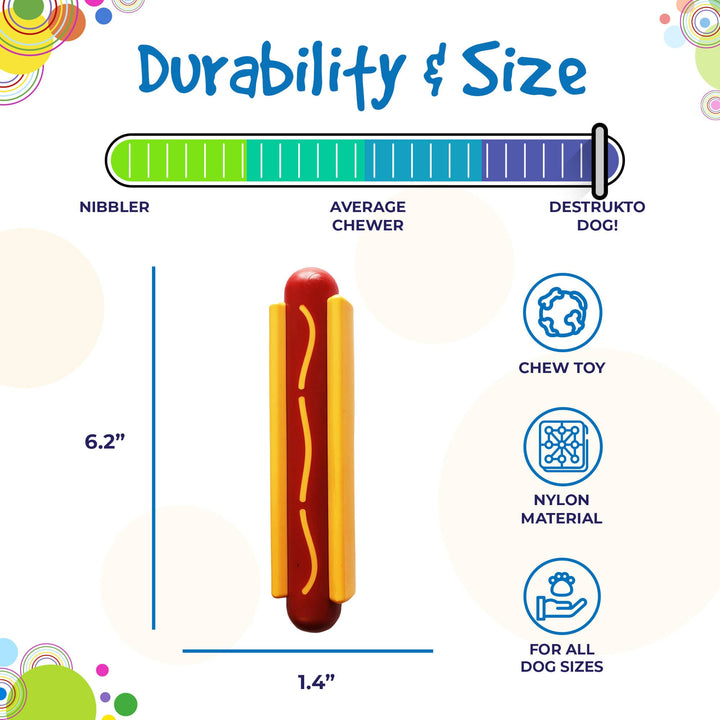 SP Nylon Hot Dog Chew Toy - Medium/Large