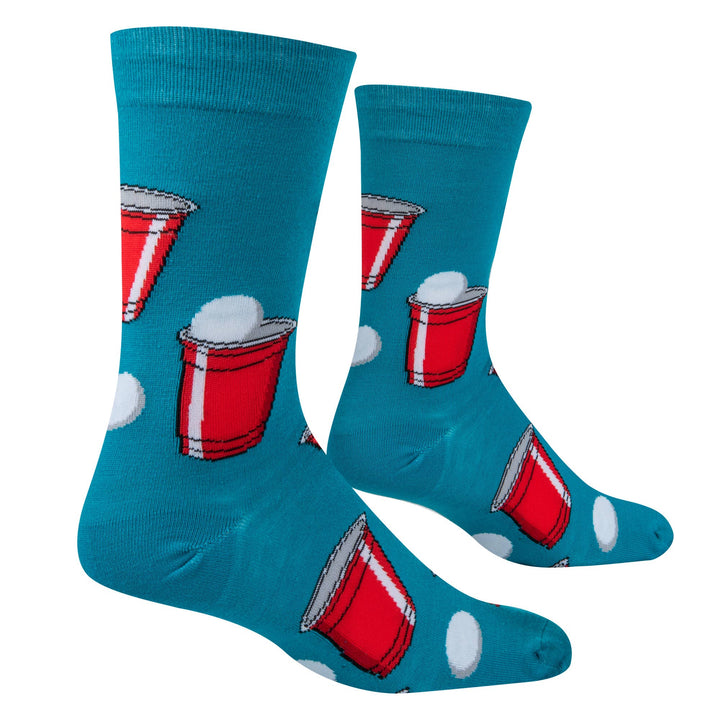 Crazy Socks - Mens Crew - Beer Pong