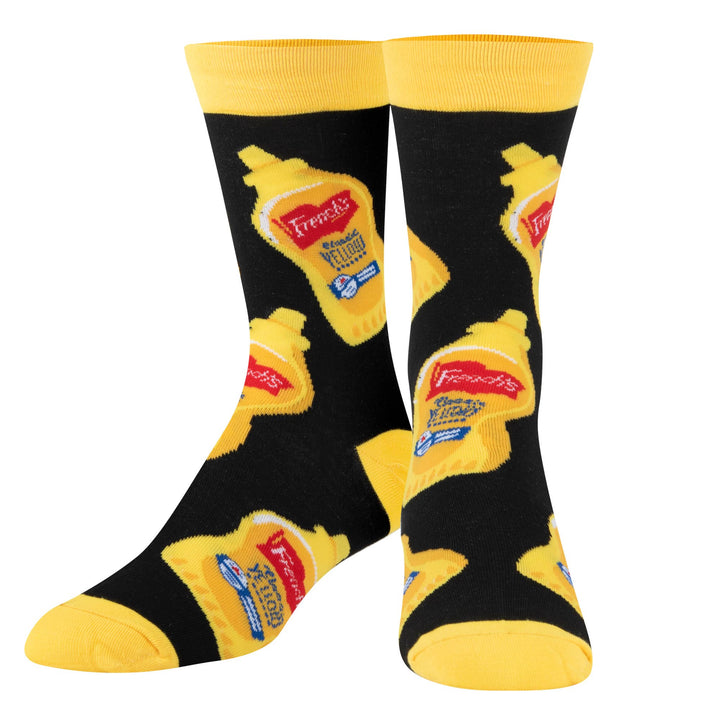 Crazy Socks - Mens Crew - Frenchs Mustard