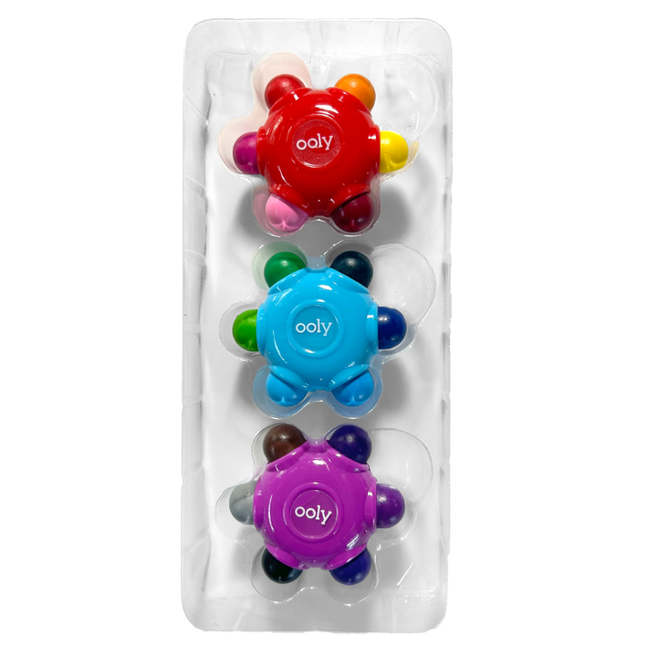 Color Burst Easy Grip Crayons  (Set of 3 / 18 Classic Colors