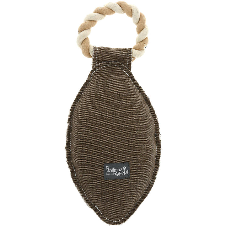 Football - 12" Canvas Dog Toy on Rope