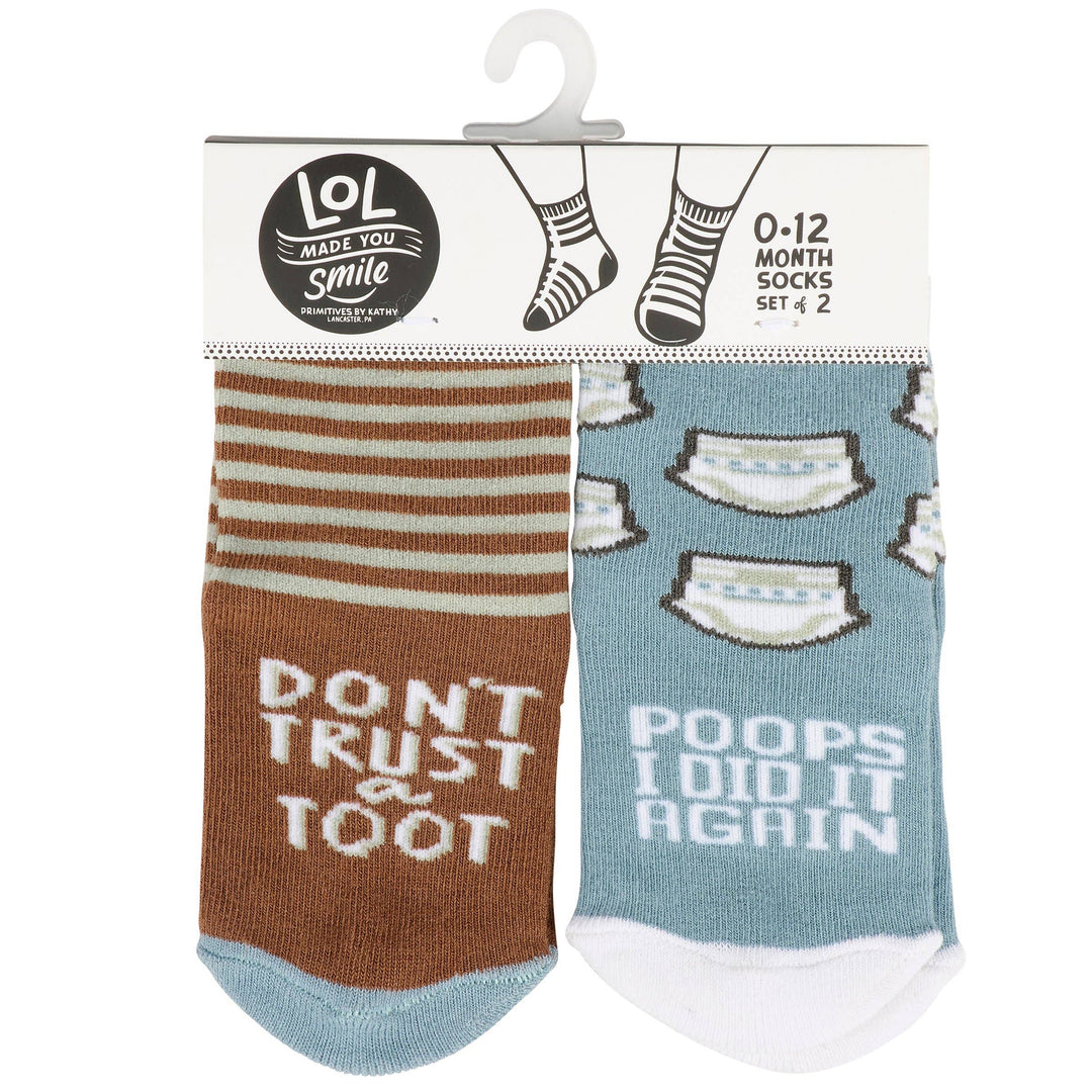 Poops I Did It Again Baby Sock Set