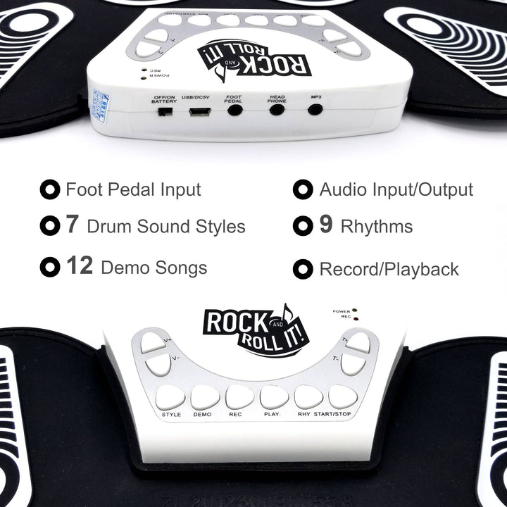 Classic Drum - Electronic Silicone Pad + Bass/Hi Hat Pedals
