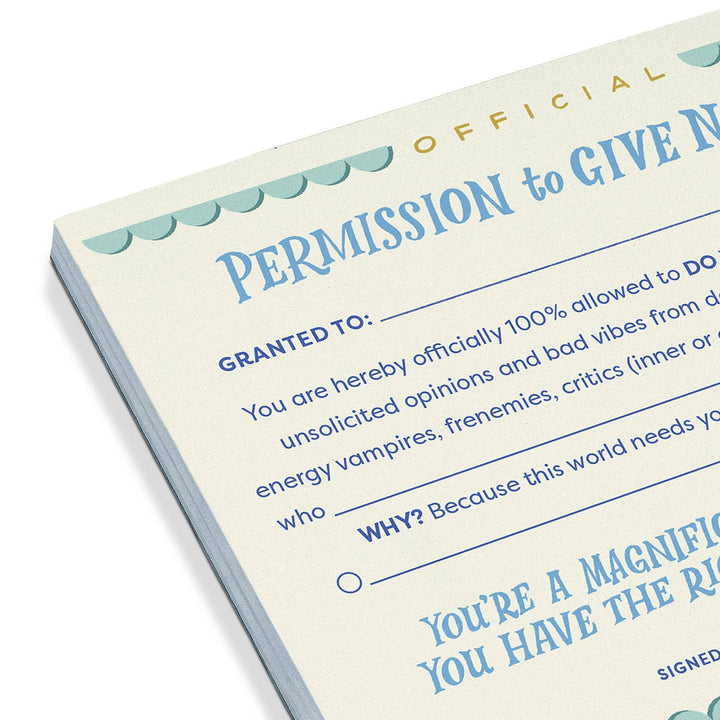 Permission to Give No Fucks Notepad