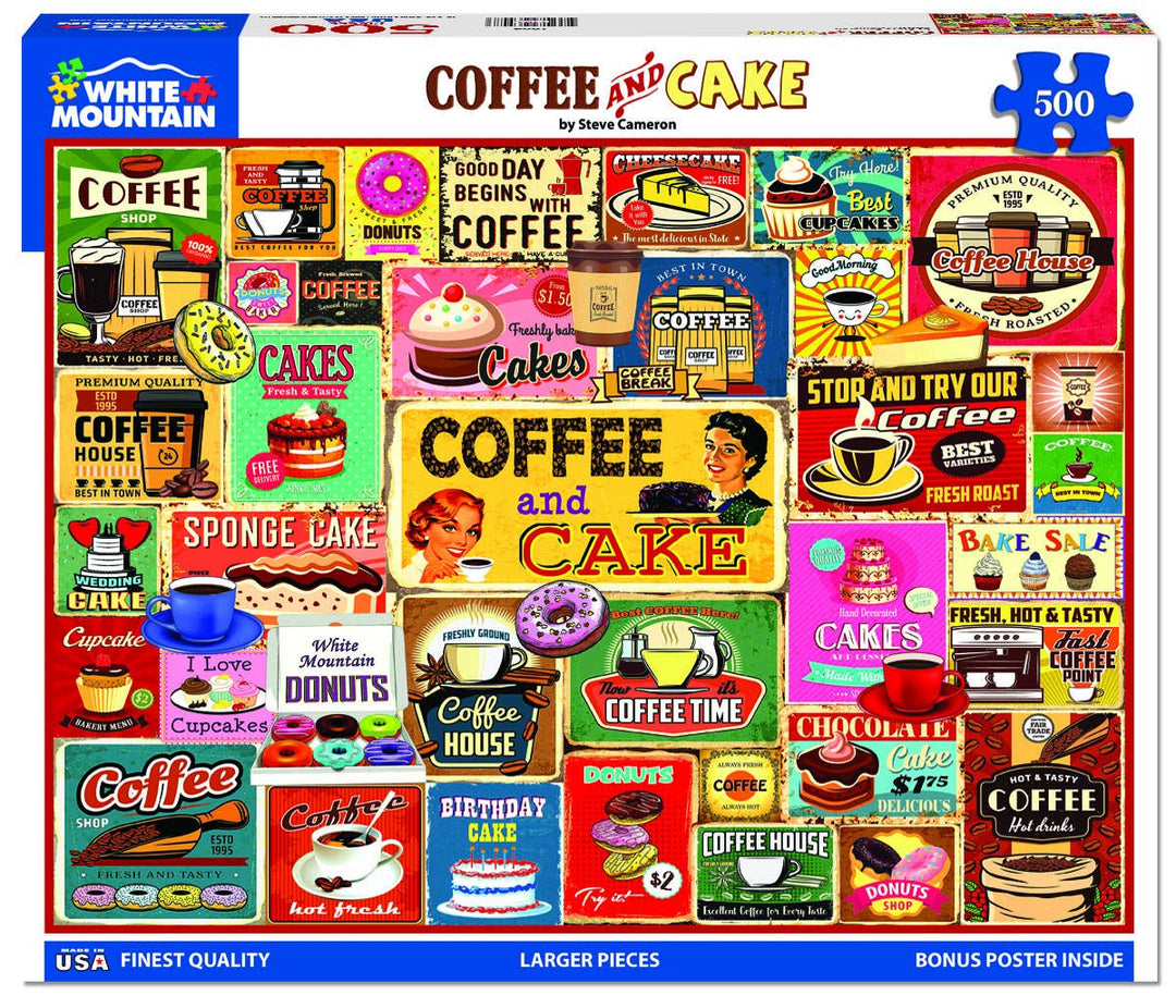 Coffee & Cake (1804pz) - 500 Piece Jigsaw Puzzle