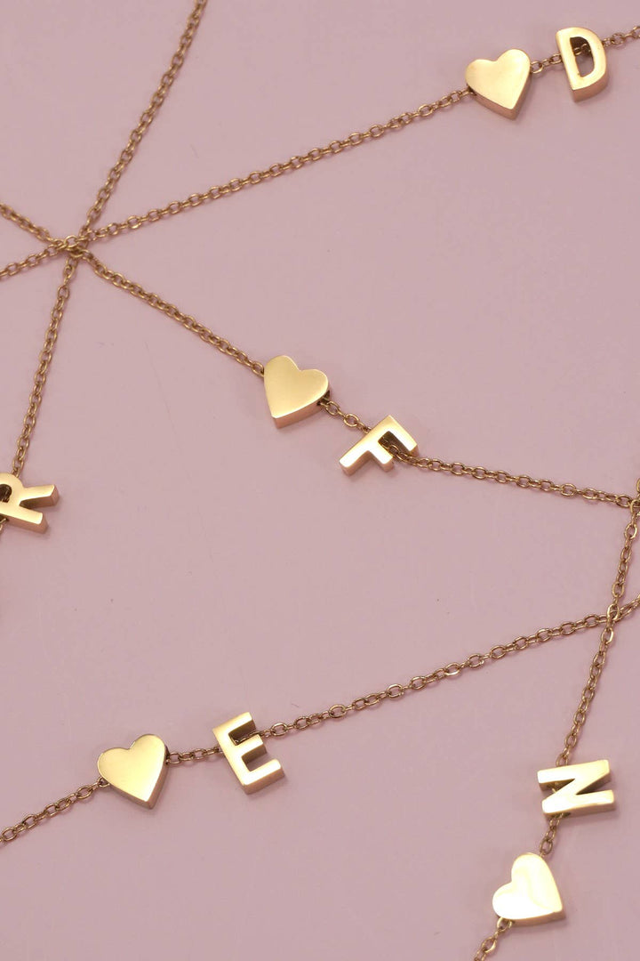 18K STAINLESS STEEL TARNISH FREE INITIAL NECKLACE | 40NK9440