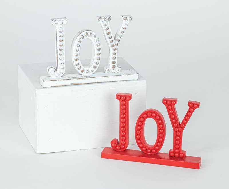 JOY WHITE RED TABLETOP  2 ASSORTED.