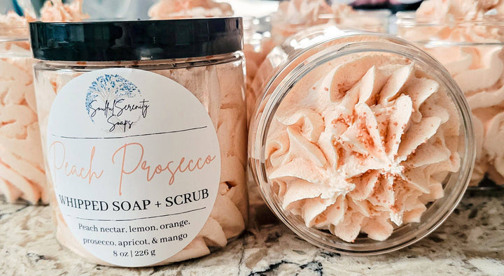 Peach Prosecco Whipped Soap + Scrub