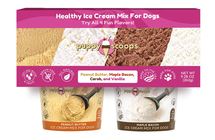 Puppy Scoops Ice Cream Mix Sample Pack - All 4 Flavors