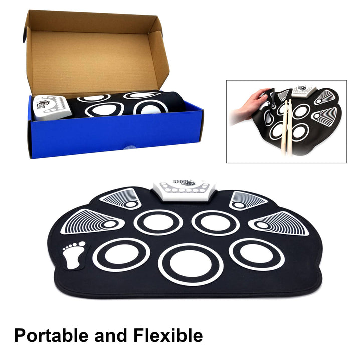 Classic Drum - Electronic Silicone Pad + Bass/Hi Hat Pedals