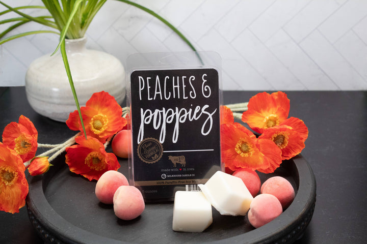 5.5 oz Wax Melts: Peaches & Poppies