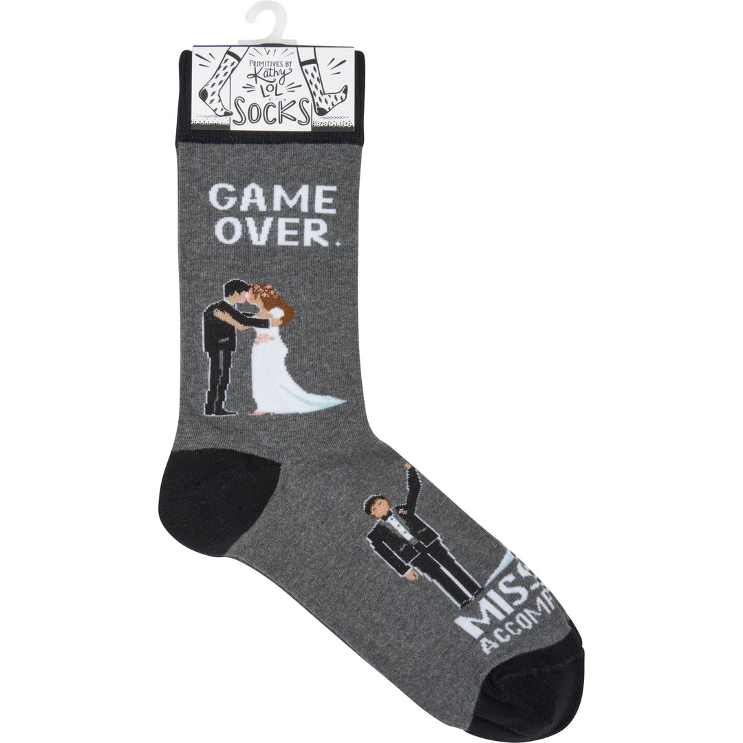 Game Over Mission Accomplished Socks