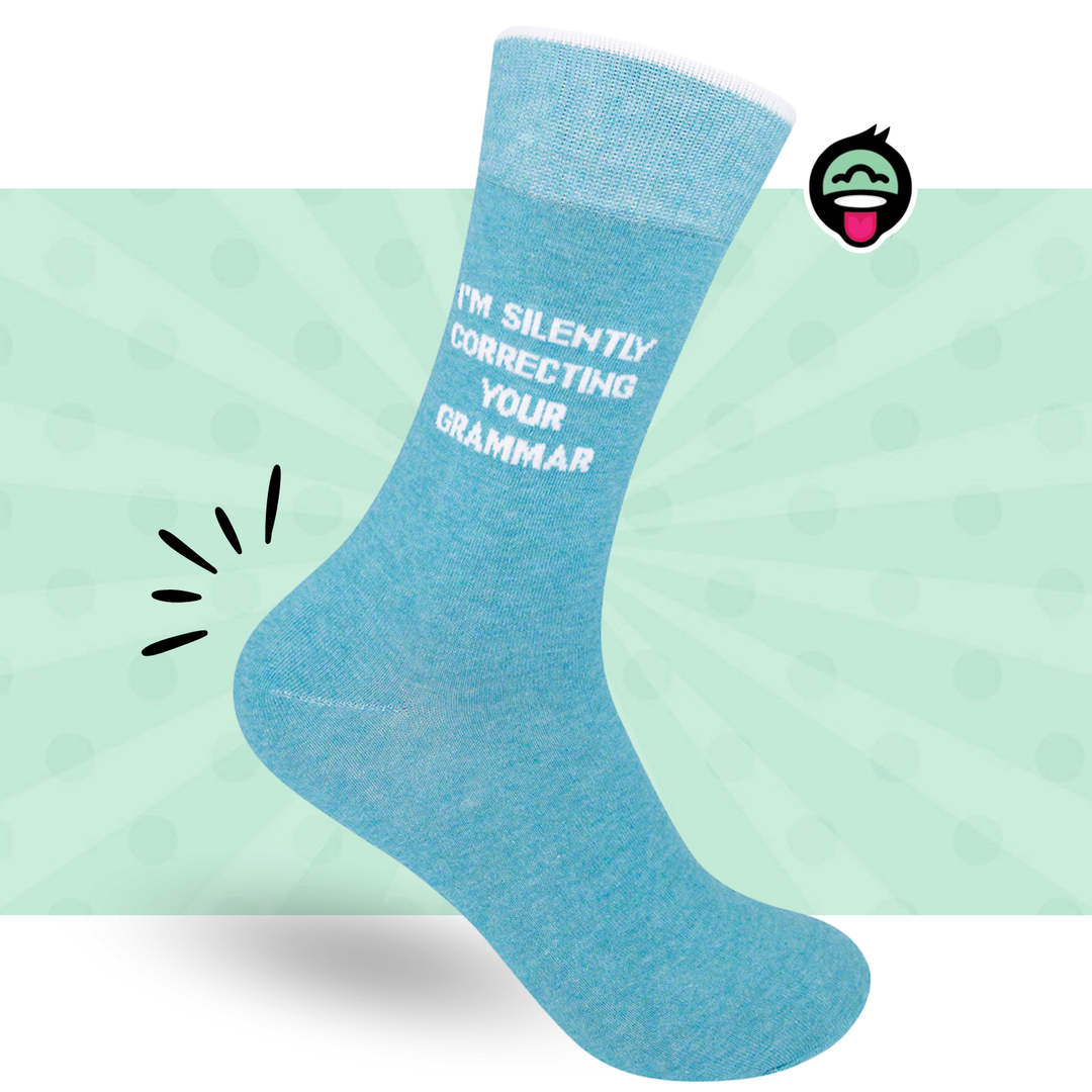 I'm Silently Correcting Your Grammar Socks | Funny Socks