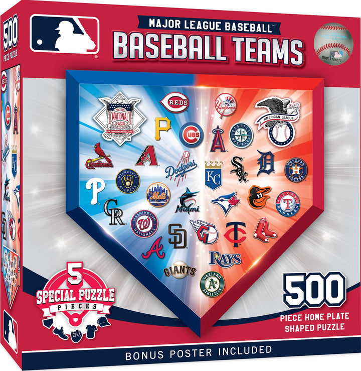 MLB - Home Plate 500 Piece Shaped Puzzle