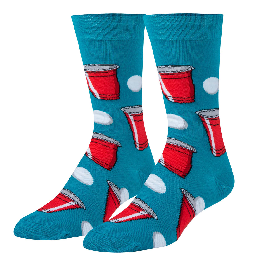 Crazy Socks - Mens Crew - Beer Pong
