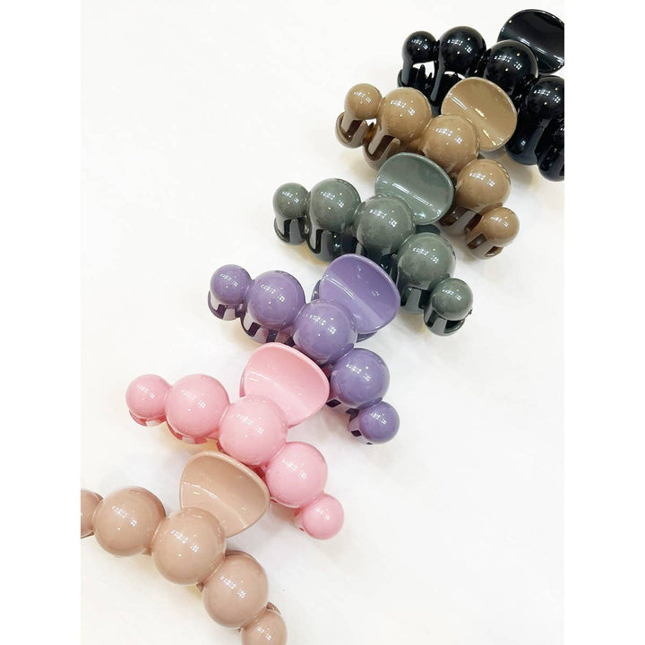 Matte Large Color Pearl Shape Hair Claw Clips