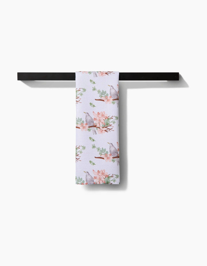 Blackbird and Blossom Tea Towel