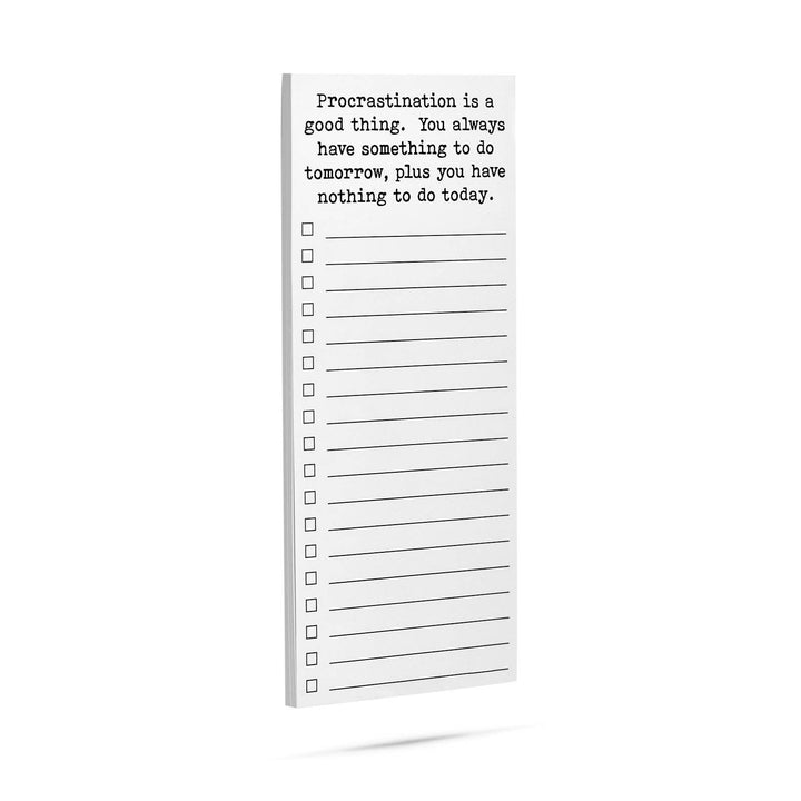Procrastination is a good thing funny and clever list pad
