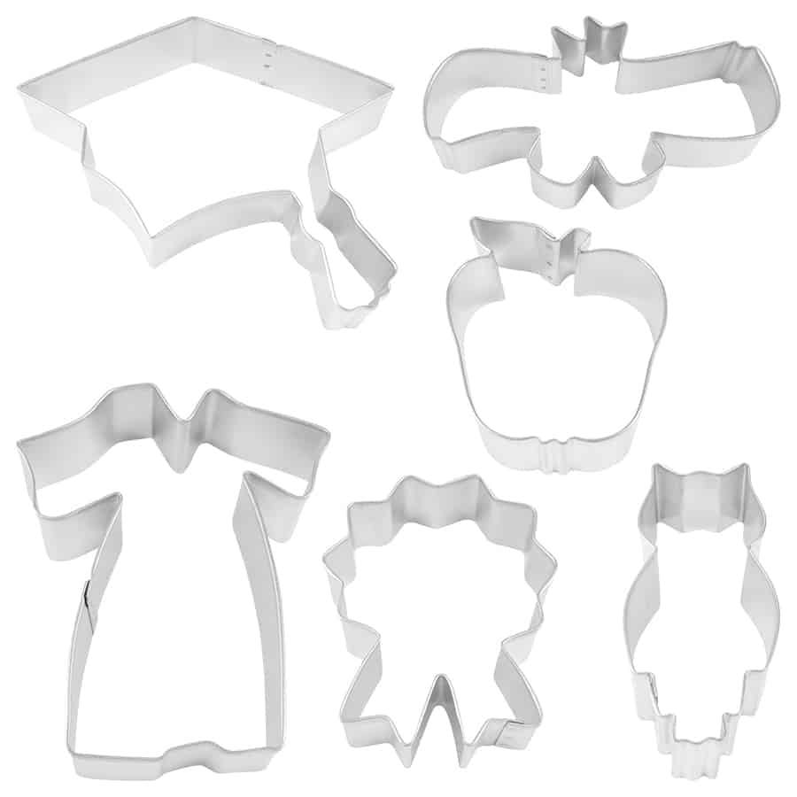 Graduation 6 PC Cookie Cutter Set
