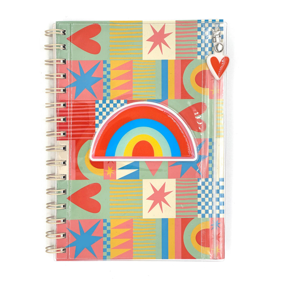 KEEP IT TOGETHER PENCIL POUCH JOURNAL - GEO LOVE