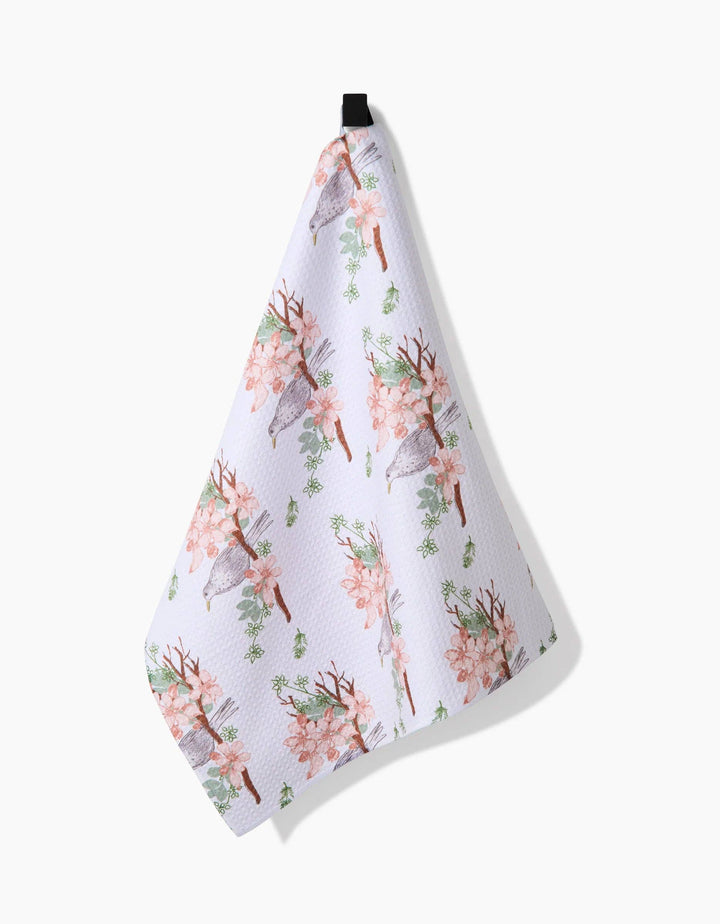 Blackbird and Blossom Tea Towel