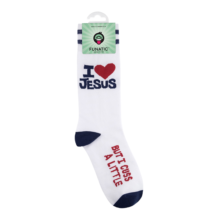 I Love Jesus (But I Cuss a Little) Socks | Funny Socks