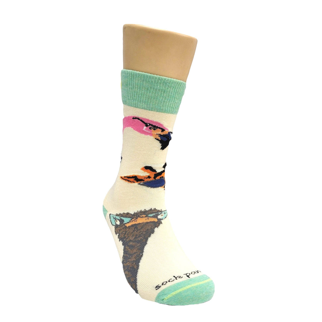 Long Necked Animals Wearing Glasses Socks from the Sock Panda (Adult Small - Shoe Sizes 2-5)