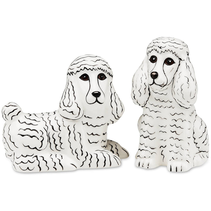 White Poodle - 3.25" Dog Salt & Pepper Shakers