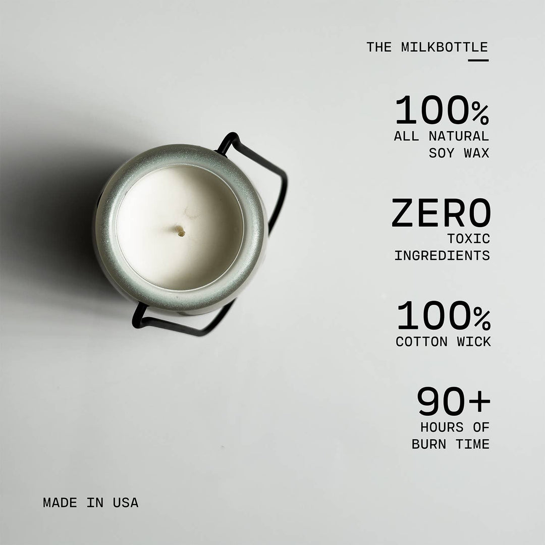 14 oz Milkbottle Candle: Salted Caramel Pistachio