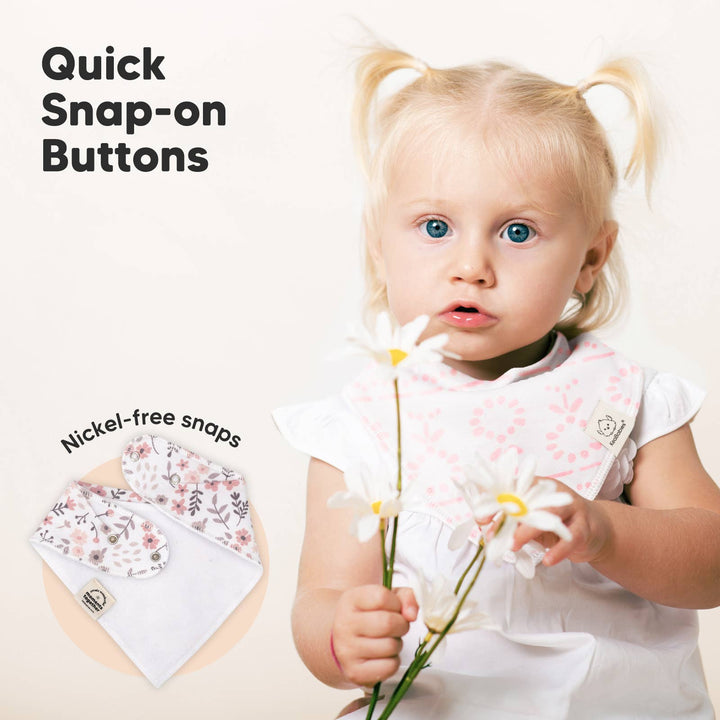 8-pack Baby Bandana Bibs for Girls and Boys