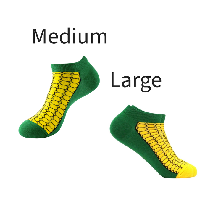 Corn of the Cob Ankle Socks from the Sock Panda