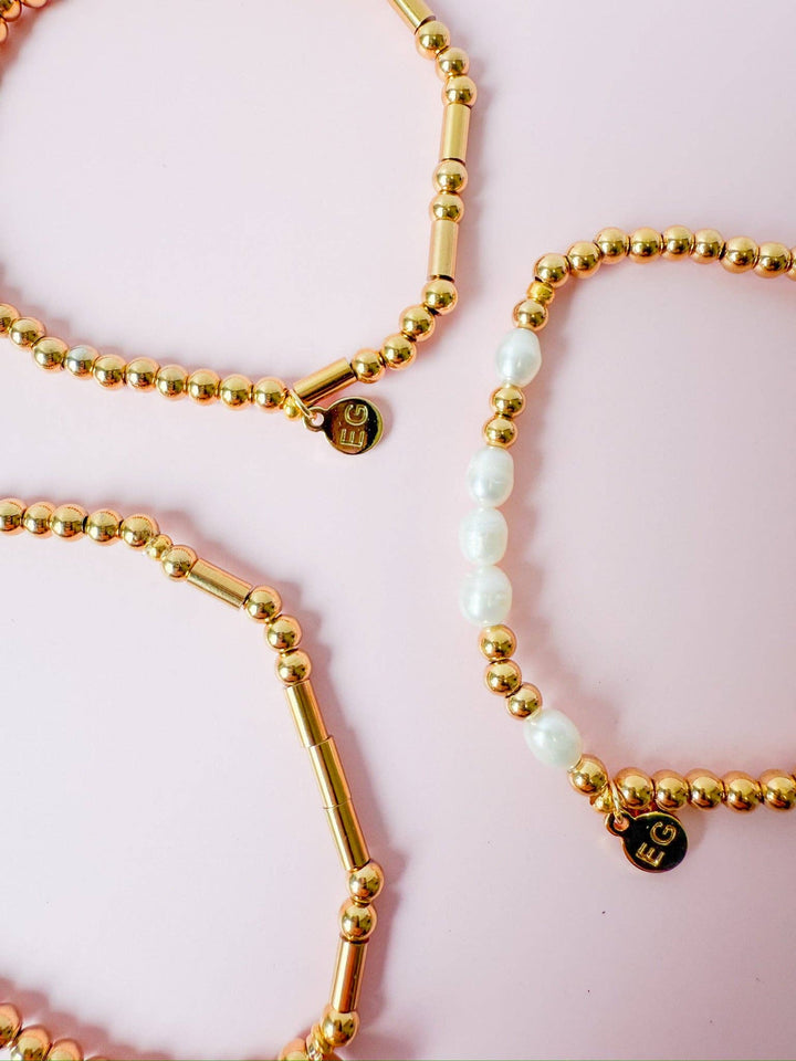 Morse Code Gold Waterproof Beaded Bracelet | STRENGTH