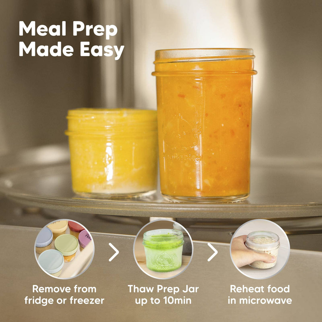 8pk Prep Baby Food Storage Containers, Leak-Proof Food Jars