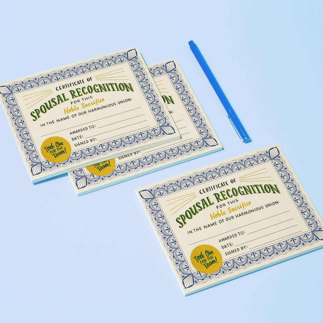 Spousal Recognition Certificate Notepad (Refresh)