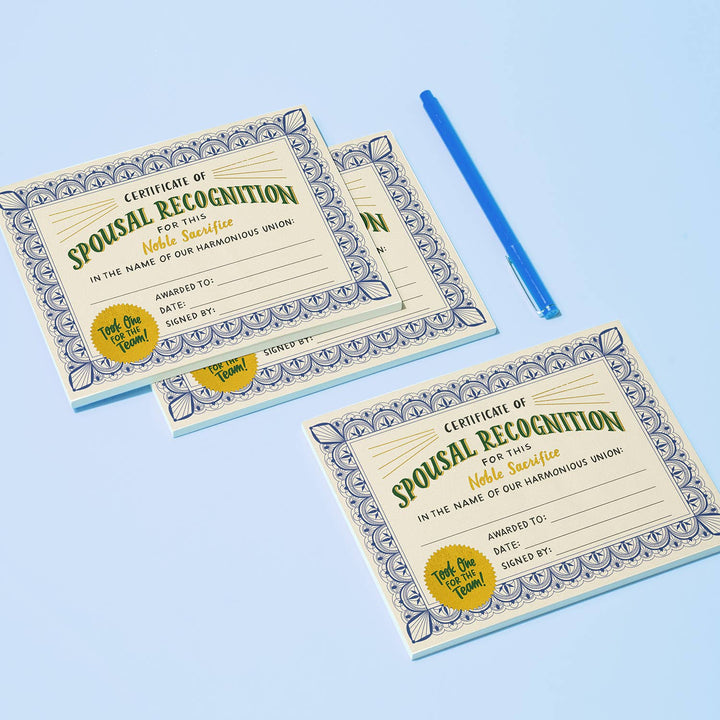 Spousal Recognition Certificate Notepad (Refresh)