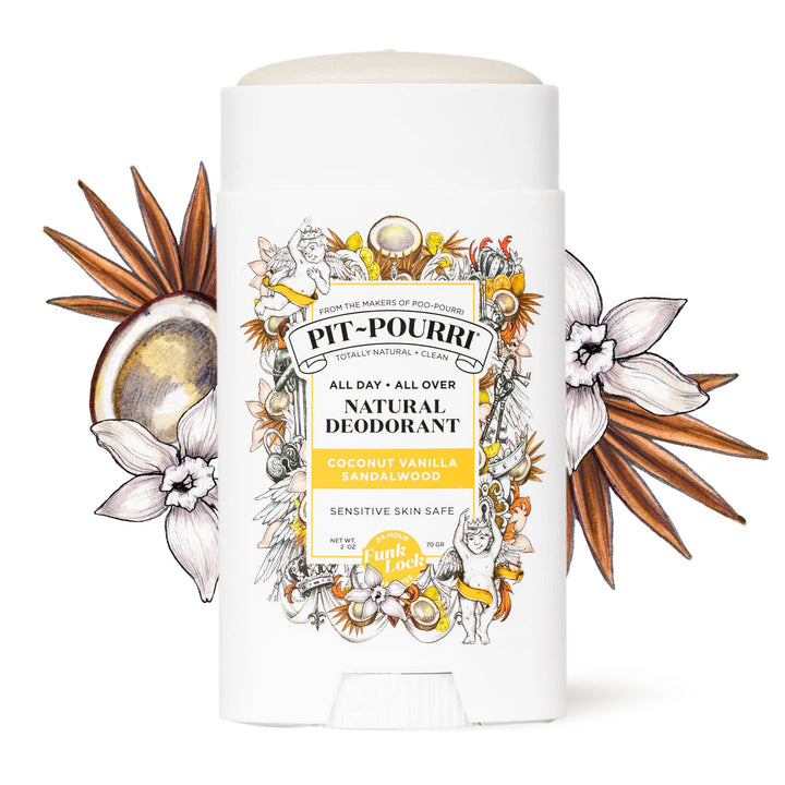 Pit~Pourri Coconut Vanilla Sandalwood Natural Deodorant 2oz