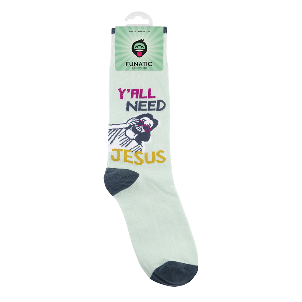 Y'All Need Jesus Socks | Funny Unisex Socks | Graphic Socks
