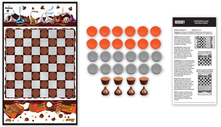 Hershey's Kisses vs Reese's Checkers Board Game