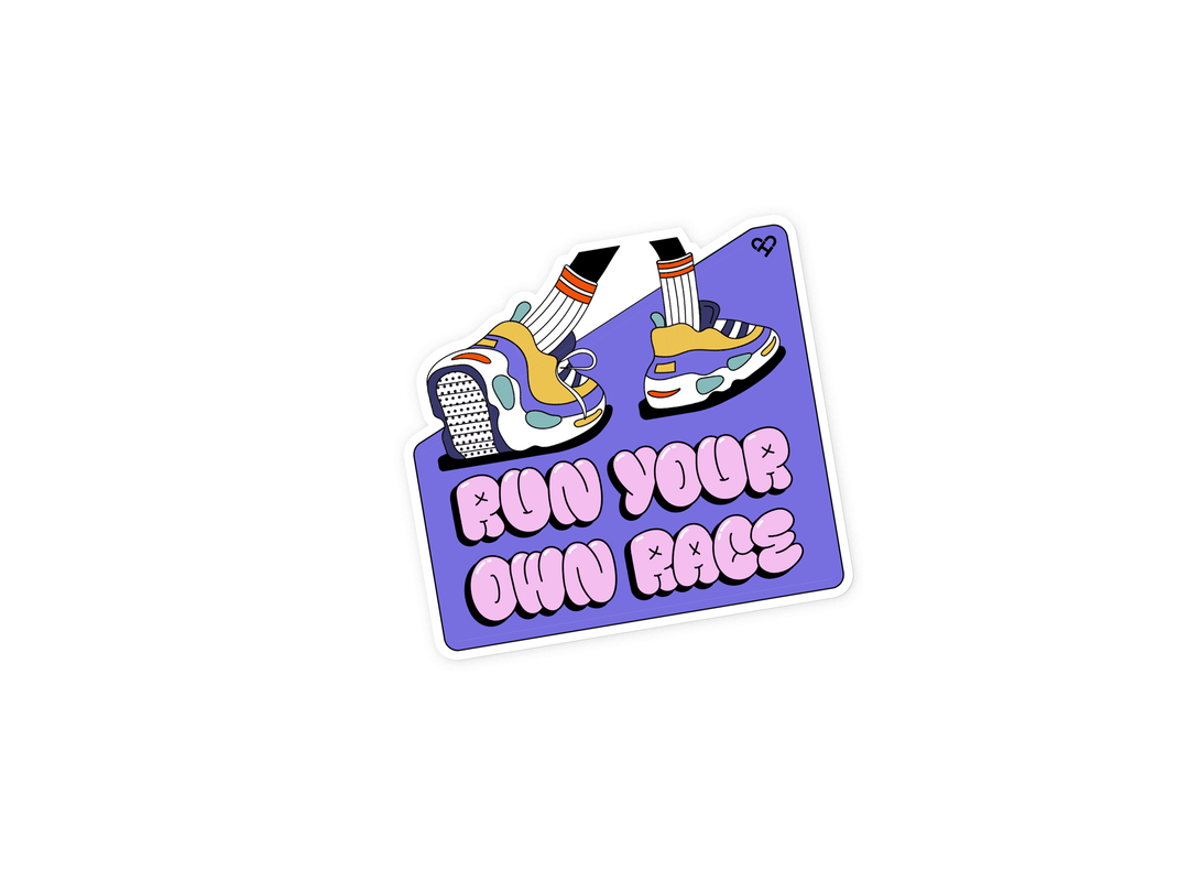 Run Your Own Race Graphic Running Sticker