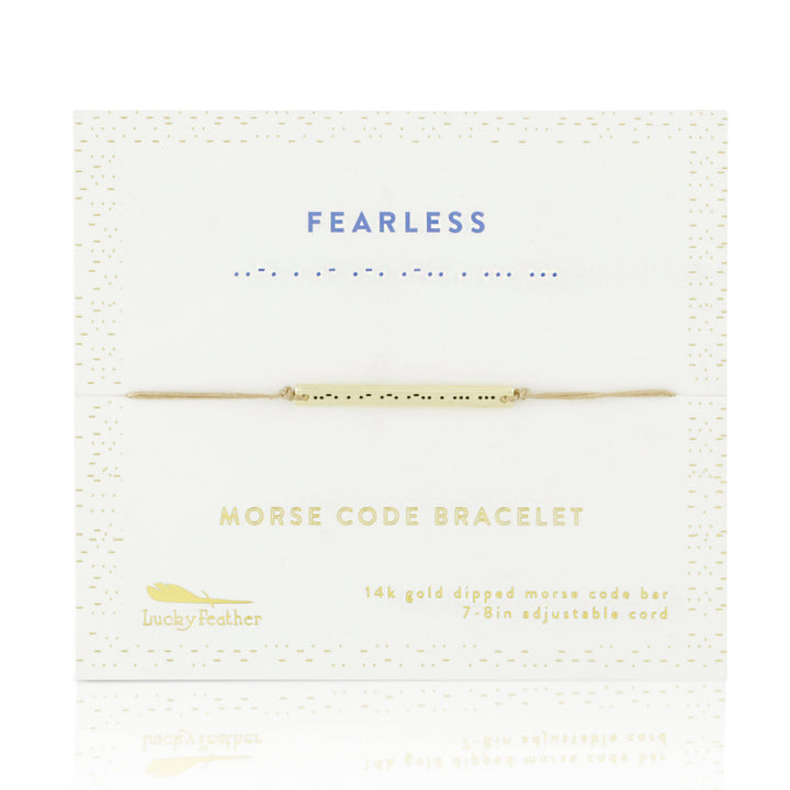 Morse Code Bar Bracelet - FEARLESS