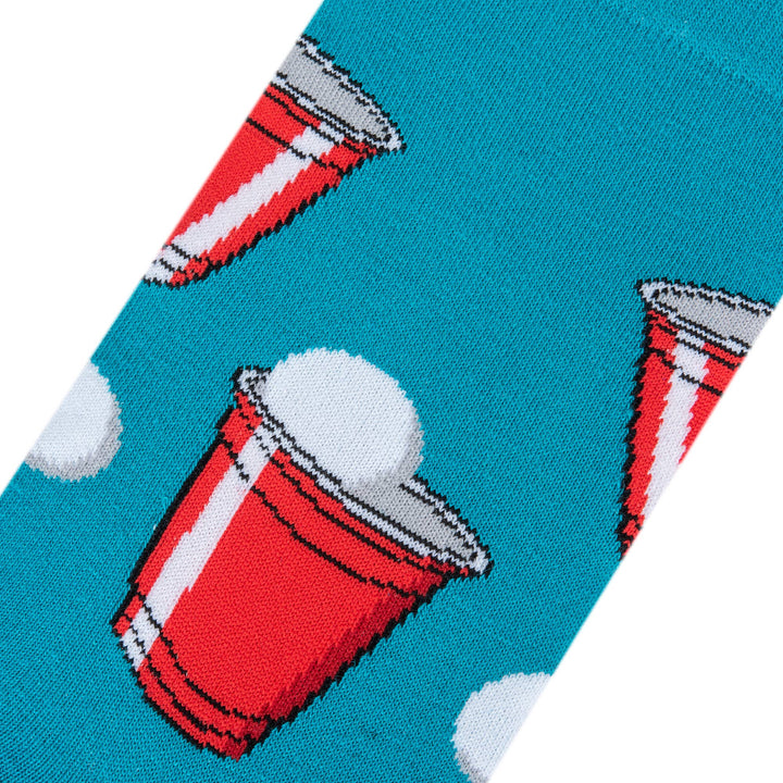 Crazy Socks - Mens Crew - Beer Pong
