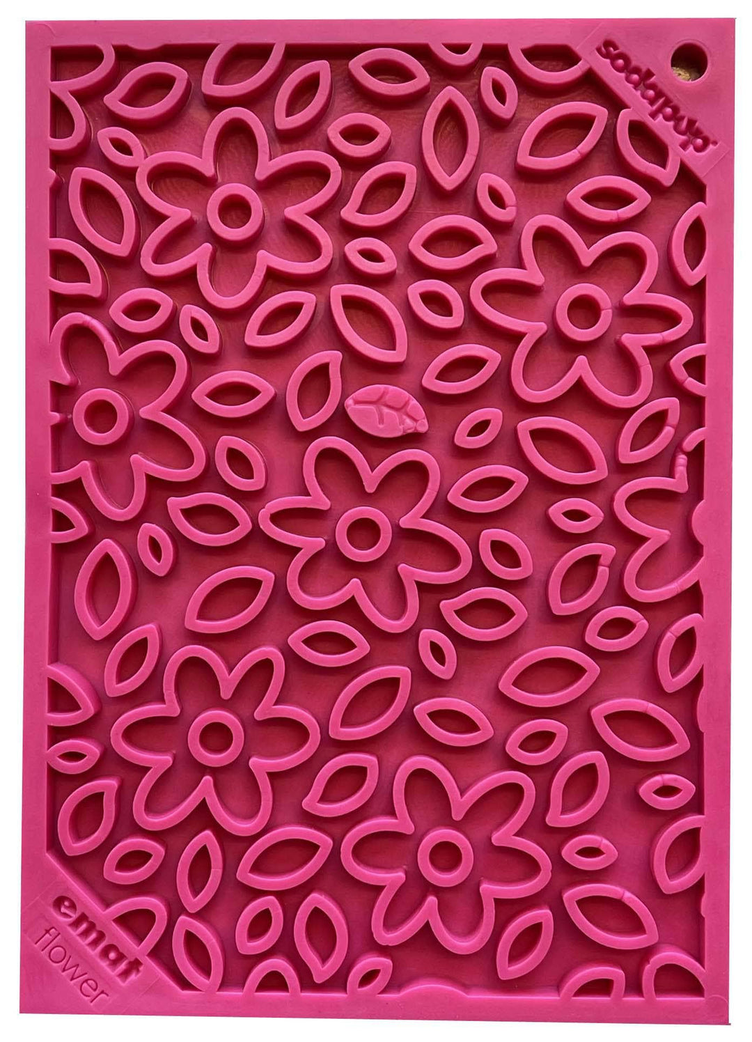 Flower Power Design eMat Enrichment Lick Mat - Pink