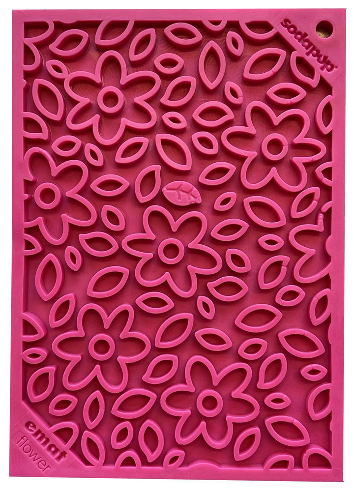 Flower Power Design eMat Enrichment Lick Mat - Pink
